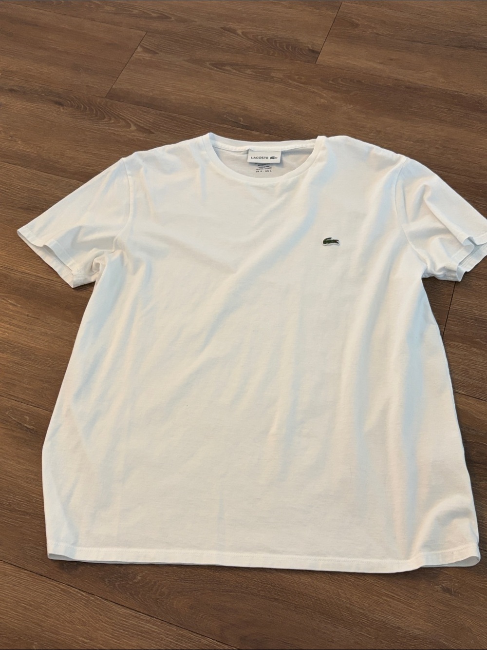 Lacoste Men’s Classic White Crewneck T-Shirt Large